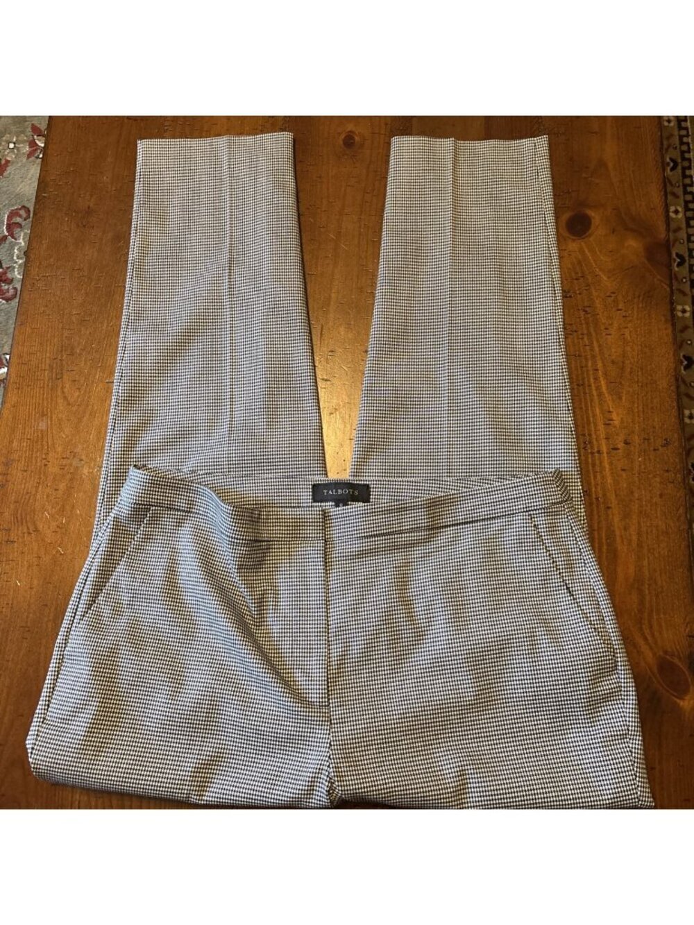 Talbot Gray Herringbone Pants Lined Size 12